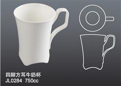 JL0284四 脚 方耳 牛 奶 杯